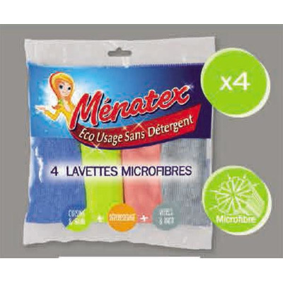 Set 4 Microfiber Cloths 31x32cm - Ref 009068