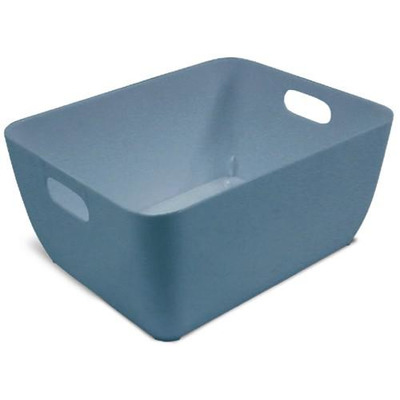 Small Turquoise Plastic Basket 15,5x8.5x11cm