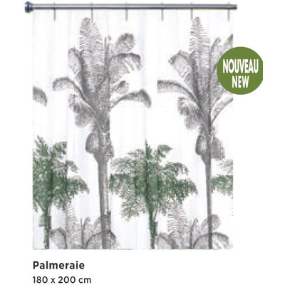 Curtain Wc 100% Textile 180x200 cm Arvix Palmeraie