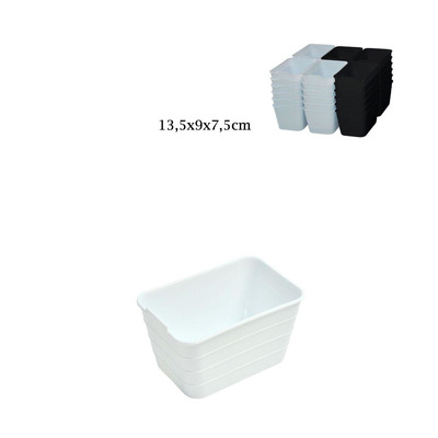 Flexible Multipurpose Basket 13,5x9x7,5cm White and Black