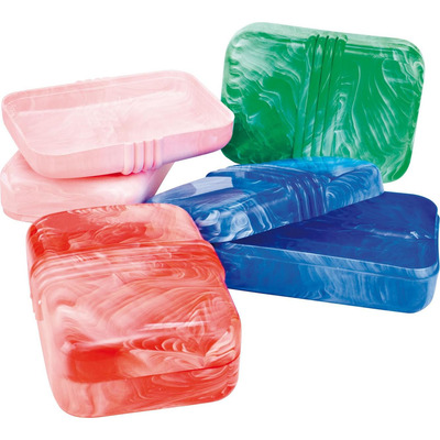 Caja de jabón de plástico jaspeado