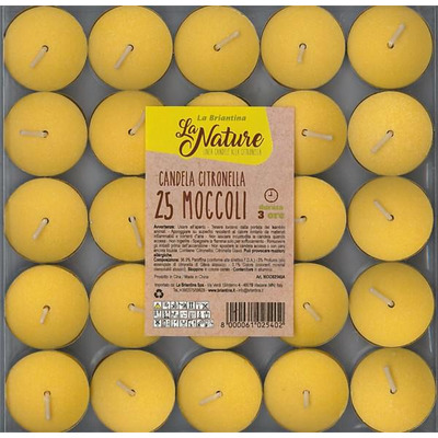 25 velas redondas de té de citronela 3.6 cm x altura 1.7 cm