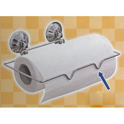 Kitchen roll holder with suction cups
