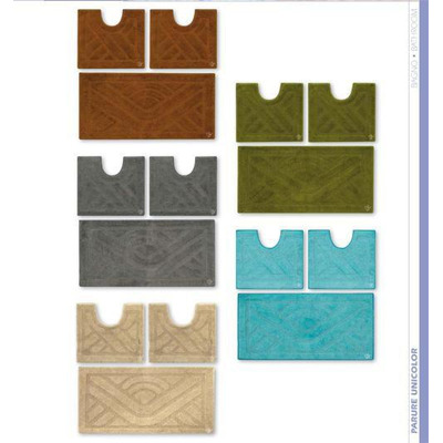 Set 3 alfombras de WC unicolor