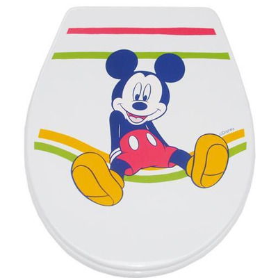 Mickey Stripes Toilet Cover