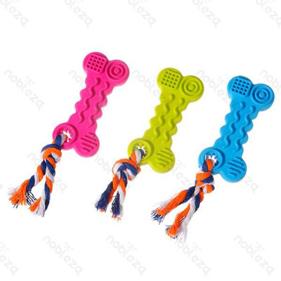 Rubber toy Bone Spread With Rope L4CMXC16,5CM
