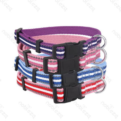 Dog Collar With Reflective Stripe L2cmxcl35-50cm