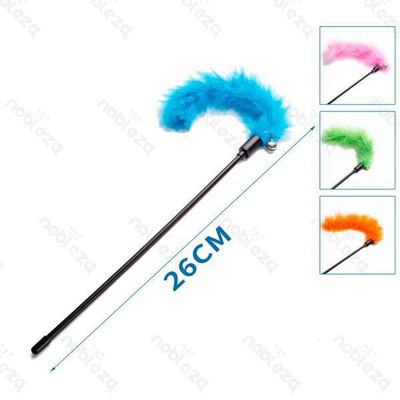 Cat toy with feather L26cm