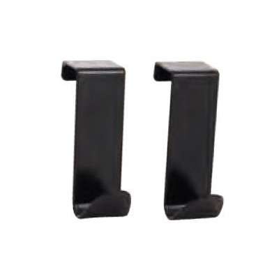 Conjunto 2 Ganchos Metal Pretos Suporte Cozinha 7,5x2,5x2cm