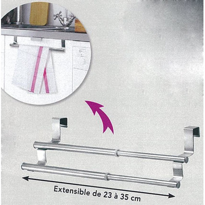 Barra de soporte metálica doble ext. 23 A 35cm