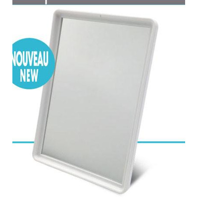 Espejo de plástico 17,5x12,5x1cm Blanco