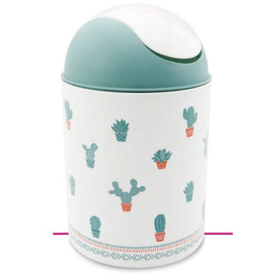 Trash Bucket Tipper Plastic Cactus 5l