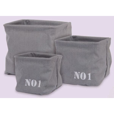 Conjunto 3 Cestos Tecido Cinza