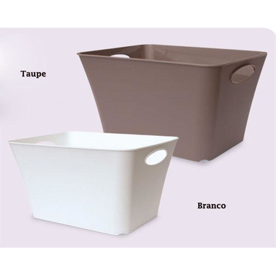 Cesto Plástico Taupe 35,5x26x19,2