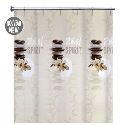 Curtain Wc 100% Textile 180x200 cm Arvix Orquide Beige