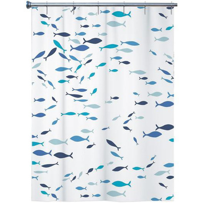 Cortina Wc 100% Peva 180x200 Cm Arvix Aquarium