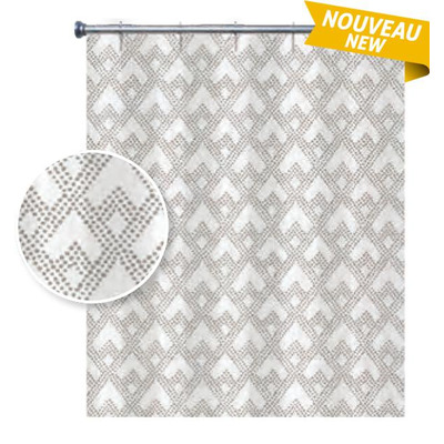 Cortina Wc 100% Peva 180x200 Cm Arvix Fudji
