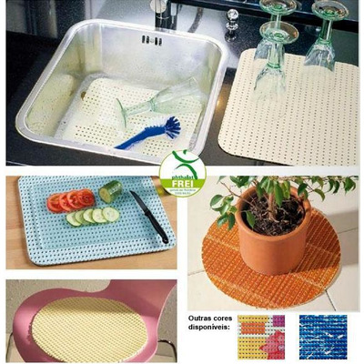 Conjunto 2 Tapete Frie Universal 35cm Red Creme