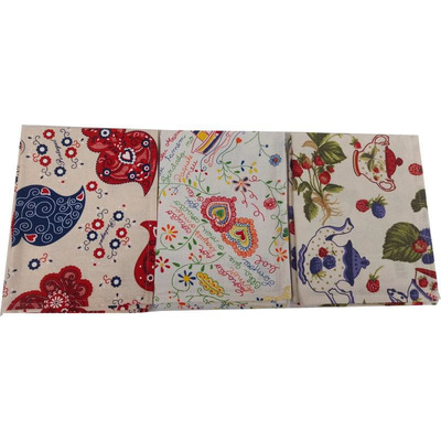 Pano Cozinha Estampado 75x75 Cm 100% Algodão