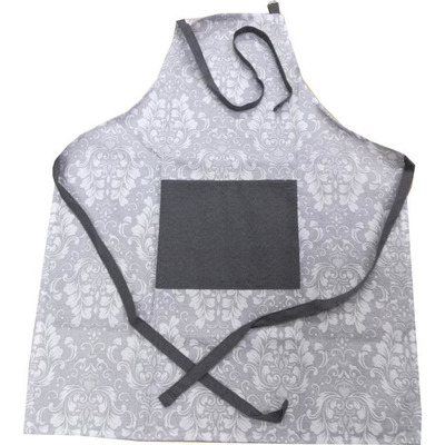 Avental C/ argolas Romântico Cinza 65x80c