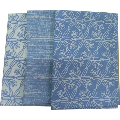 Kitchen Cloth Panama Drawing 3 Blue 65x48cm