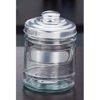 Frasco de Vidro Com Tampa Aluminio D11xa15 Cm