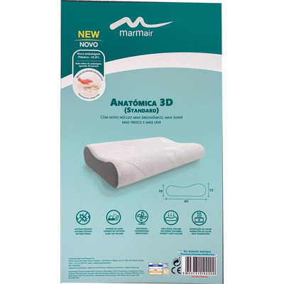 Marmair Anatomical Mistletoe Pillow 3d Standard 60x39x10/12 cm