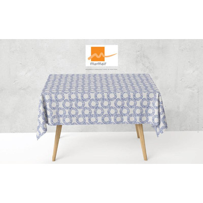 Toalha Mesa 150x150 Cm Anti Nódoa Desenho 9 80%algodão/ 20% Polyester