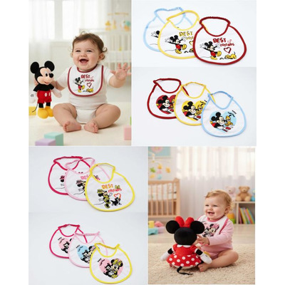 Babete Disney Impermeável 76% Algodão/ 24% Polyester -base 100% Peva C/ e 18x18cm