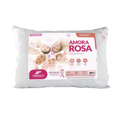Almofada Fbc Amora Rosa Fibra A17cm R4167