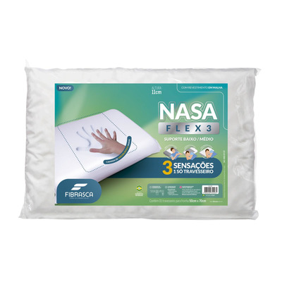 Almofada Fbc Nasa Flex3 Suporte Baixo/médio A11cm para Fronha 50x70cm R4423