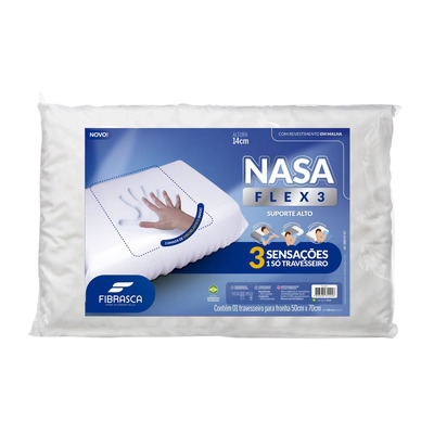 Almohada Fbc Nasa Flex3 Soporte Alto A14cm para Funda de almohada 50x70cm R4424