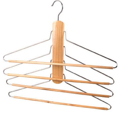 Multifunction Wooden Hanger With 4 Positions 40cm