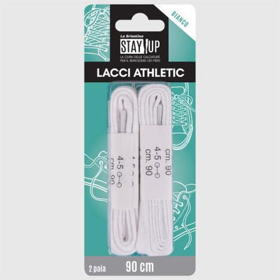 2 Pairs of White Shoelaces - 0,8x90cm