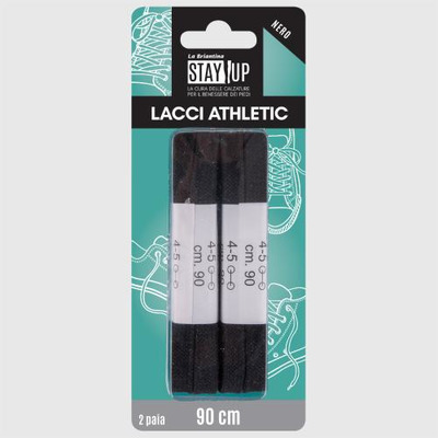 2 Pairs of Black Shoelaces - 0,8x90cm