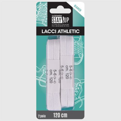 2 Pairs of White Shoelaces - 0,8x120cm