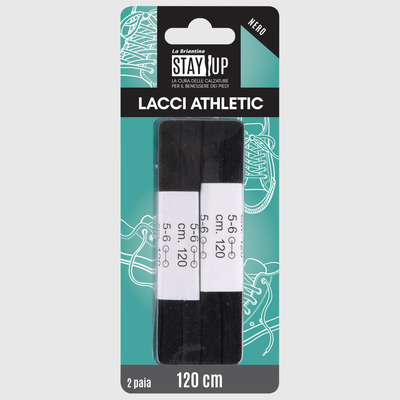 2 Pairs of Black Shoelaces - 0,8x120cm