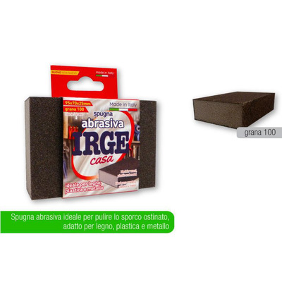 Esponja Abrasiva - Grão 100 - 95x70x25mm