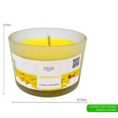 Citronella Candle Round Glass Jar 7.5cm x Height 5cm