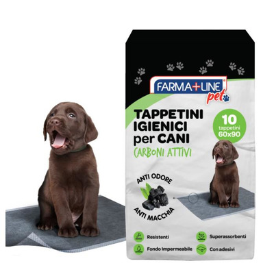 10 alfombras absorbentes desechables para animales con carbón activado 60x60cm