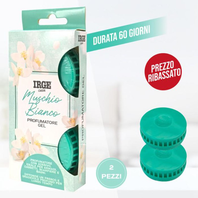 Perfumador Ambiente de Gel Musgo Branco - Conjunto 2 Unidades