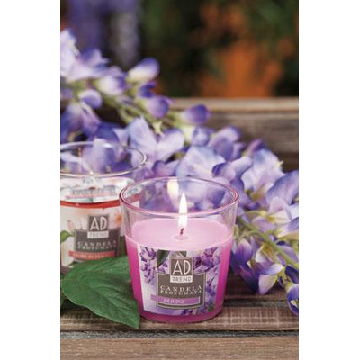 Vela Perfumada C/ vaso Vidro D7,5xa8cm