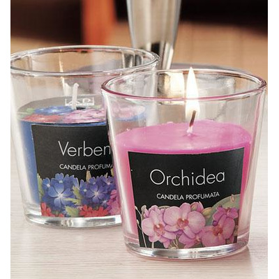 Vela Perfumada C/ vaso Vidro 6ps D7,5xa8