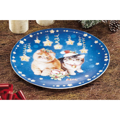 Round Christmas Tray 3des