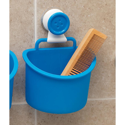 Cesta Botão Pequeno Pvc C/ ventosa 13x9.5x11.5