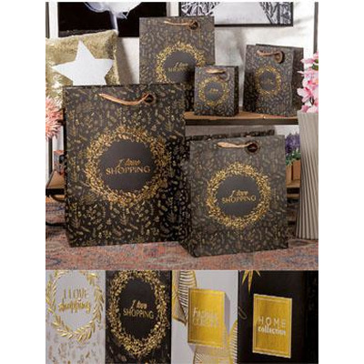 Saco Papel I Love Shopi 26x12x32cm 4 Des