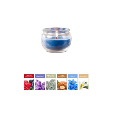 Vela Perfumada C/ vaso Vidro 6 Fragancias Diâmetro 8 X Altura 7 Cm