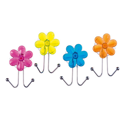 Flower hanger with 2 hooks with suction cup