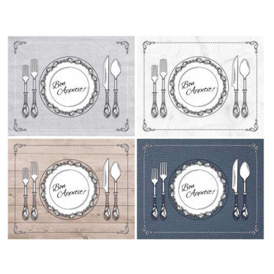 Single Pp Bon Apetit 45x35cm - Ref 65218 - 4 Ds St