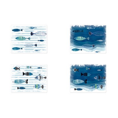 Individual Pp Peixes 45x35cm - Ref 67250 - 4 Ds St